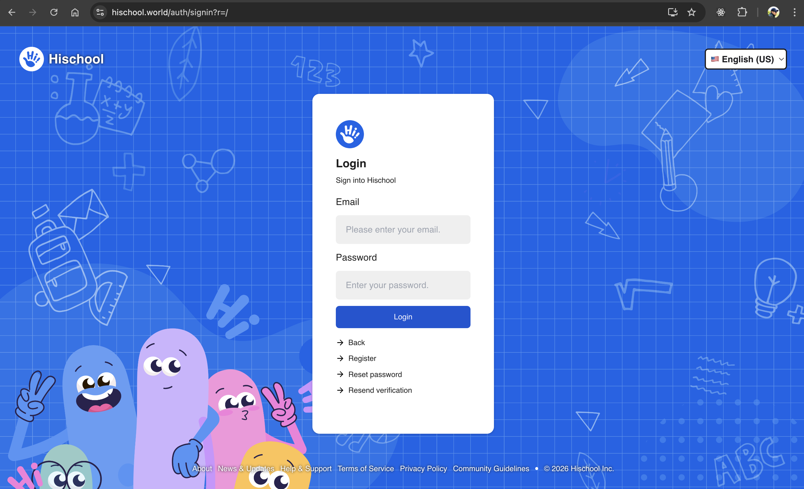 Hischool Sign In Page